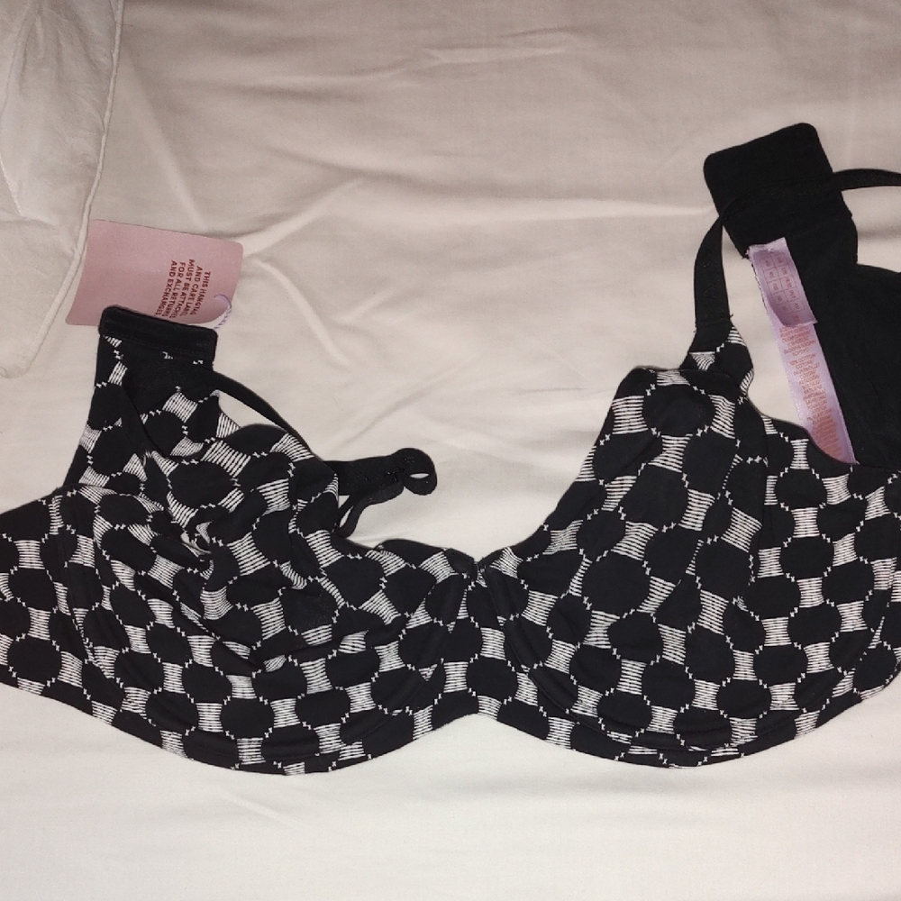 Savage X Fenty Cotton Essentials Bra Black/White 42D